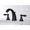 Kingston Brass KB980AKL Duchess Widespread Bathroom Faucet W/Plastic Pop-Up, Matte Blk KB980AKL - alternate 6